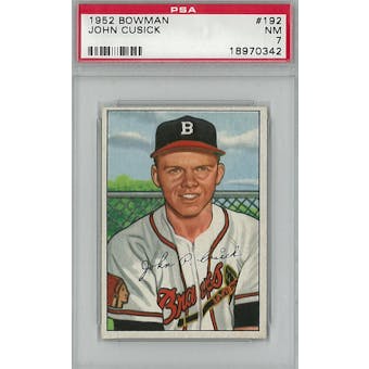 1952 Bowman Baseball #192 John Cusick PSA 7 (NM) *0342 (Reed Buy)