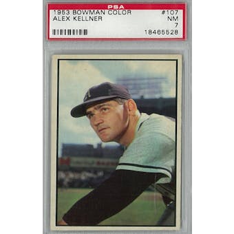 1953 Bowman Color Baseball #107 Alex Kellner PSA 7 (NM) *5528 (Reed Buy)
