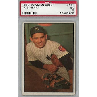 1953 Bowman Color Baseball #121 Yogi Berra PSA 5 (EX) *5700 (Reed Buy)