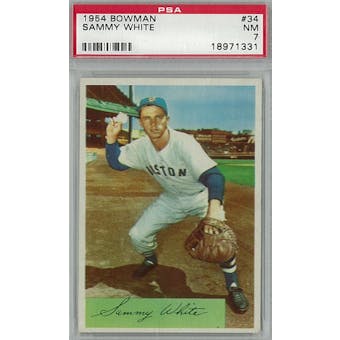 1954 Bowman Baseball #34 Sammy White PSA 7 (NM) *1331 (Reed Buy)