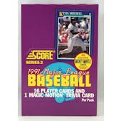 1991 Score Series 2 Baseball Wax Box (Reed Buy)