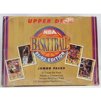 1991/92 Upper Deck Low # Basketball Jumbo Box (Reed Buy)
