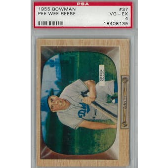1955 Bowman Baseball #37 Pee Wee Reese PSA 4 (VG-EX) *8135 (Reed Buy)