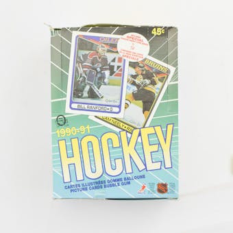 1990/91 O-Pee-Chee Hockey Wax Box (Reed Buy)