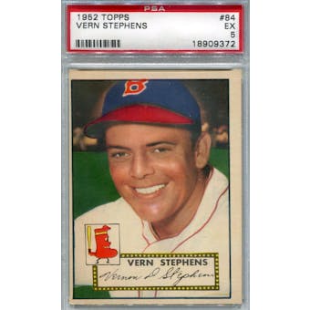 1952 Topps Baseball #84 Vern Stephens PSA 5 (EX) *9372 (Reed Buy)