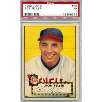 1952 Topps Baseball #88 Bob Feller PSA 1 (Poor) *9376 (Reed Buy)