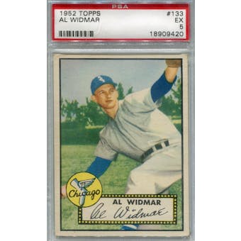 1952 Topps Baseball #133 Al Widmar PSA 5 (EX) *9420 (Reed Buy)