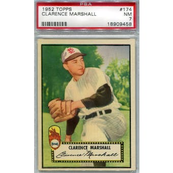 1952 Topps Baseball #174 Clarence Marshall PSA 7 (NM) *9458 (Reed Buy)