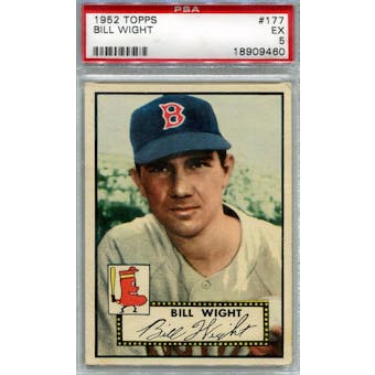 1952 Topps Baseball #177 Bill Wight PSA 5 (EX) *9460 (Reed Buy)