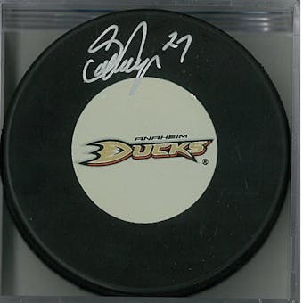 Scott Niedermayer Autographed Anaheim Ducks Hockey Puck (AJSW COA)