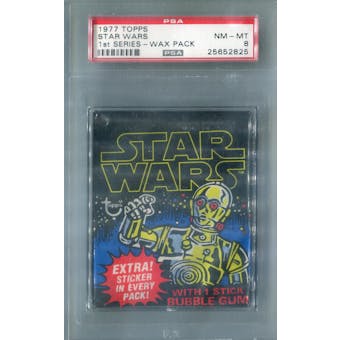 1977 Topps Star Wars 1st Series Wax Pack PSA 8 (NM-MT) *2825 (Reed Buy)