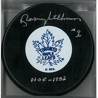 Norm Ullman Autographed Toronto Maple Leafs Hockey Puck (COJO COA)