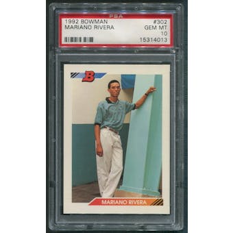 1992 Bowman Baseball #302 Mariano Rivera Rookie PSA 10 (GEM MT)
