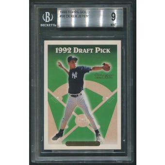 1993 Topps Baseball #98 Derek Jeter Gold Rookie BGS 9 (MINT)