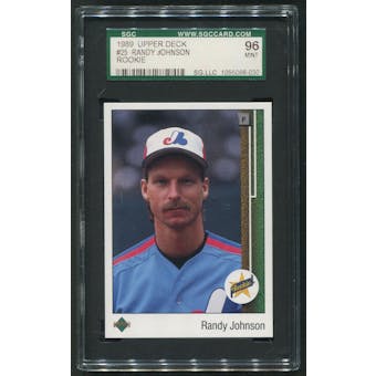 1989 Upper Deck Baseball #25 Randy Johnson Rookie SGC 96 (MINT)