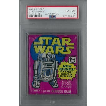 1977 Topps Star Wars 3rd Series Wax Pack PSA 8 (NM-MT) *8731 (Reed Buy)