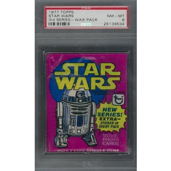 1977 Topps Star Wars 3rd Series Wax Pack PSA 8 (NM-MT) *9534 (Reed Buy)