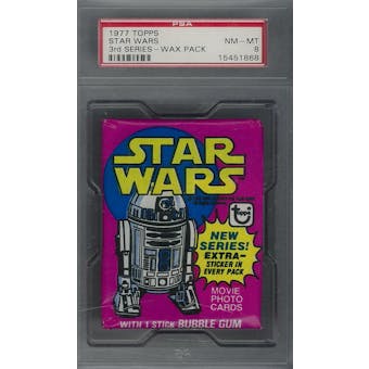 1977 Topps Star Wars 3rd Series Wax Pack PSA 8 (NM-MT) *1868 (Reed Buy)
