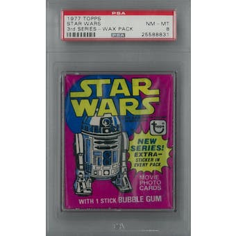 1977 Topps Star Wars 3rd Series Wax Pack PSA 8 (NM-MT) *8831 (Reed Buy)