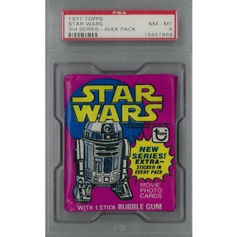 1977 Topps Star Wars 3rd Series Wax Pack PSA 8 (NM-MT) *1869 (Reed Buy)