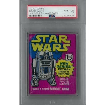 1977 Topps Star Wars 3rd Series Wax Pack PSA 8 (NM-MT) *8738 (Reed Buy)
