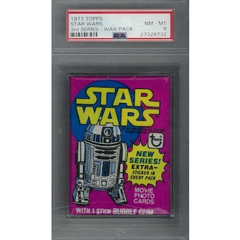 1977 Topps Star Wars 3rd Series Wax Pack PSA 8 (NM-MT) *8732 (Reed Buy)
