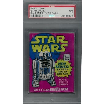 1977 Topps Star Wars 3rd Series Wax Pack PSA 7 (NM) *8832 (Reed Buy)