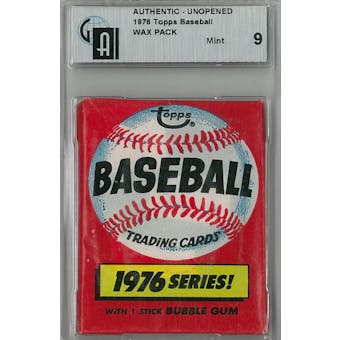 1976 Topps Baseball Wax Pack GAI 9 (Mint) *1637 (Reed Buy)