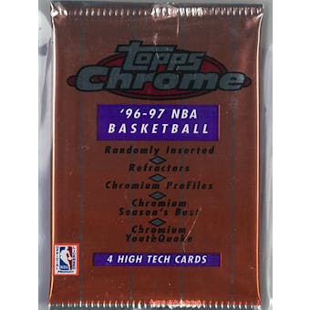 1996/97 Topps Chrome Basketball Hobby Pack (Reed Buy)
