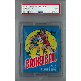 1975/76 Topps Basketball Wax Pack PSA 7 (NM) *0934 (Reed Buy)