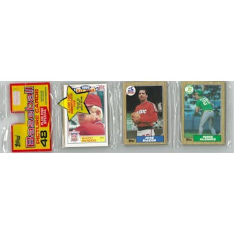 1987 Topps Baseball Rack Pack (McGwire Top) (Reed Buy)