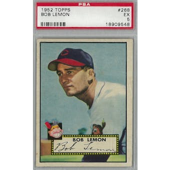 1952 Topps Baseball #268 Bob Lemon PSA 5 (EX) *9548 (Reed Buy)