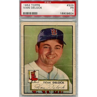 1952 Topps Baseball #329 Ivan Delock PSA 1 (Poor) *9604 (Reed Buy)
