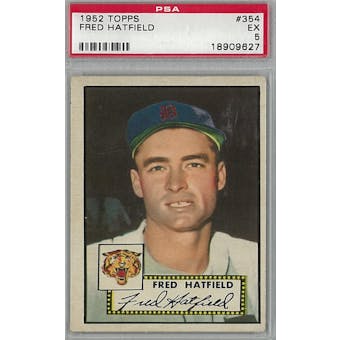 1952 Topps Baseball #354 Fred Hatfield PSA 5 (EX) *9627 (Reed Buy)
