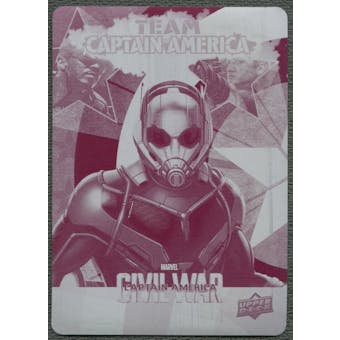 2016 Captain America Civil War #CAB5 Ant-Man Team Captain America Bios Printing Plate Magenta #1/1