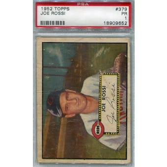 1952 Topps Baseball #379 Joe Rossi PSA 1 (Poor) *9652 (Reed Buy)