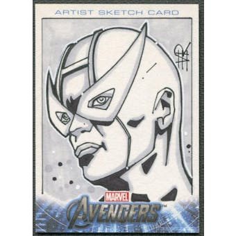 2012 Avengers Assemble Hawkeye Sketch Card #1/1