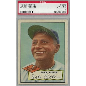 1952 Topps Baseball #395 Jake Pitler PSA 4 (VG-EX) *9667 (Reed Buy)