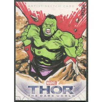 2013 Thor The Dark World Hulk Sketch Card #1/1