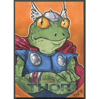 2013 Thor The Dark World Frog Thor Throg Sketch Card #1/1
