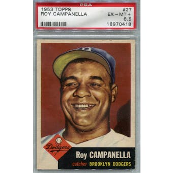 1953 Topps Baseball #27 Roy Campanella PSA 6.5 (EX-MT+) *0418 (Reed Buy)