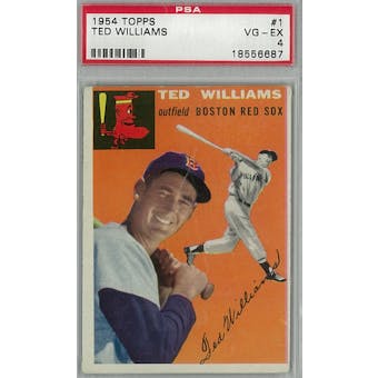 1954 Topps Baseball #1 Ted Williams PSA 4 (VG-EX) *6687 (Reed Buy)