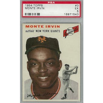 1954 Topps Baseball #3 Monte Irvin PSA 5 (EX) *1543 (Reed Buy)