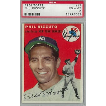 1954 Topps Baseball #17 Phil Rizzuto PSA 6 (EX-MT) *1552 (Reed Buy)