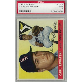 1955 Topps Baseball #122 Carl Sawatski PSA 7 (NM) *5634 (Reed Buy)