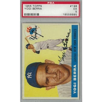 1955 Topps Baseball #198 Yogi Berra PSA 5 (EX) *6685 (Reed Buy)
