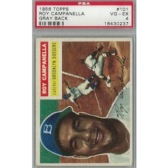 1956 Topps Baseball #101 Roy Campanella GB PSA 4 (VG-EX) *0237 (Reed Buy)