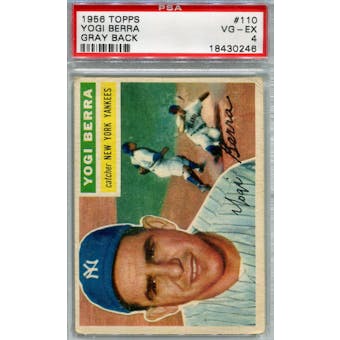 1956 Topps Baseball #110 Yogi Berra GB PSA 4 (VG-EX) *0246 (Reed Buy)