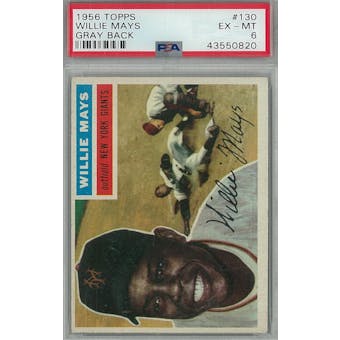 1956 Topps Baseball #130 Willie Mays GB PSA 6 (EX-MT) *0820 (Reed Buy)