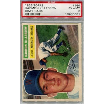 1956 Topps Baseball #164 Harmon Killebrew GB PSA 6 (EX-MT) *5081 (Reed Buy)